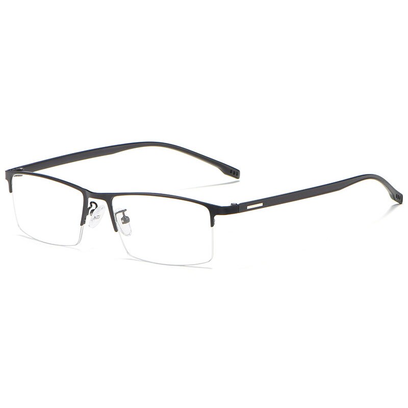 Ultralight Metal Frame Glasses Men Business Style Half Rim Nearsighted Spectacles with Spring Hinges Selling