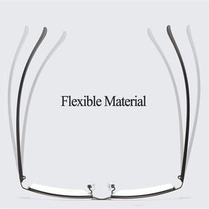 Ultralight Metal Frame Glasses Men Business Style Half Rim Nearsighted Spectacles with Spring Hinges Selling