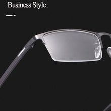 Load image into Gallery viewer, Ultralight Metal Frame Glasses Men Business Style Half Rim Nearsighted Spectacles with Spring Hinges Selling