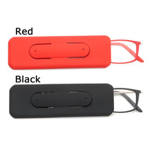 Load image into Gallery viewer, Ultralight Portable Reading Glasses Men Women Ultra-thin Full Frame Anti Blue Presbyopia Glasses With Phone Holder Storage Case