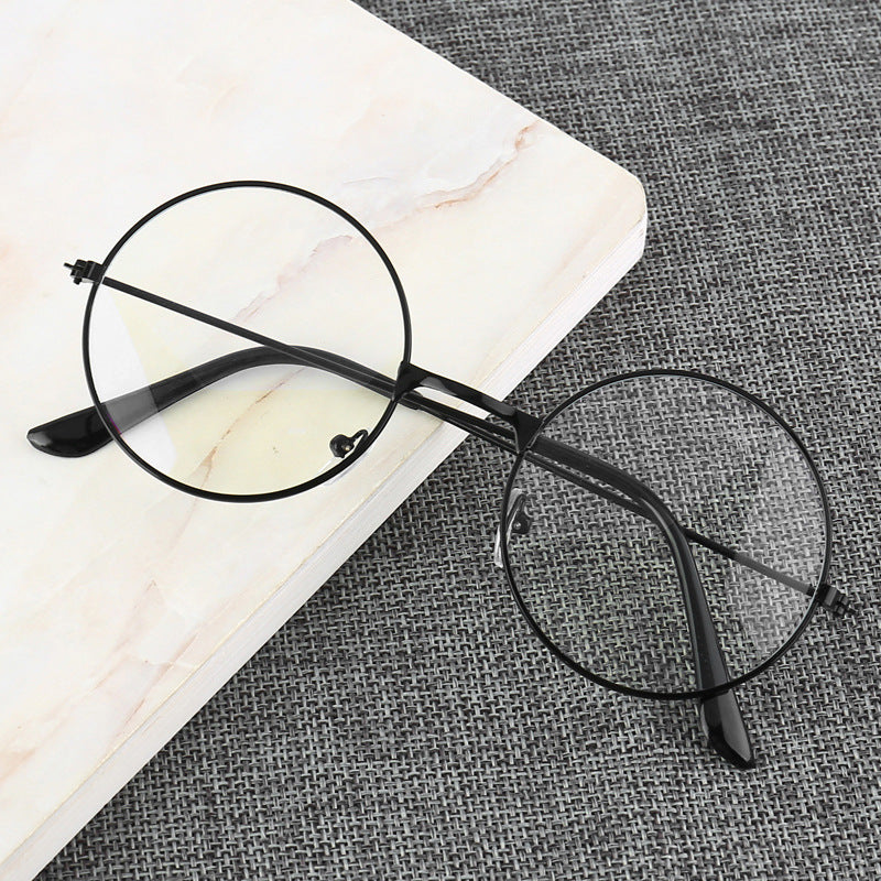 Ultralight Round Anti-blue Computer Glasses Men's Retro Simple Glasses Ladies All-match Glasses Frame Accessories