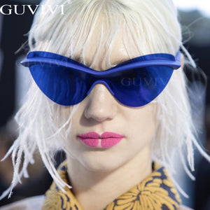 Ultralight TR90 Cat Eye Sunglasses Men Women 2023  Vintage Unique Frame One Piece Glasses Male Goggle UV400 Gafas De Sol