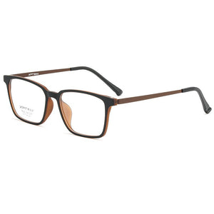 Ultralight TR90 Dlasses Frame Pure Titanium Myopia Glasses Male Comfortable Retro Square Large Frame Optical Glasses Frame 9822