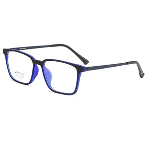 Ultralight TR90 Dlasses Frame Pure Titanium Myopia Glasses Male Comfortable Retro Square Large Frame Optical Glasses Frame 9822