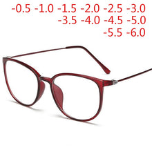 Load image into Gallery viewer, Ultralight TR90 Finished Myopia Glasses Women Men Sexy Oval Student Short-sighted Glasses Diopter -0.5 -1.0 -1.5 -2.0 To -6.0