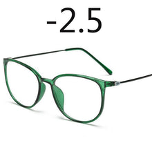 Load image into Gallery viewer, Ultralight TR90 Finished Myopia Glasses Women Men Sexy Oval Student Short-sighted Glasses Diopter -0.5 -1.0 -1.5 -2.0 To -6.0