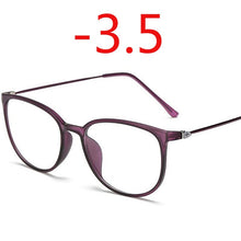 Load image into Gallery viewer, Ultralight TR90 Finished Myopia Glasses Women Men Sexy Oval Student Short-sighted Glasses Diopter -0.5 -1.0 -1.5 -2.0 To -6.0