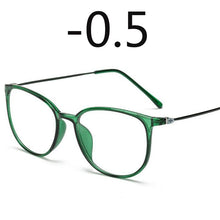 Load image into Gallery viewer, Ultralight TR90 Finished Myopia Glasses Women Men Sexy Oval Student Short-sighted Glasses Diopter -0.5 -1.0 -1.5 -2.0 To -6.0
