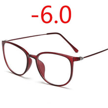 Load image into Gallery viewer, Ultralight TR90 Finished Myopia Glasses Women Men Sexy Oval Student Short-sighted Glasses Diopter -0.5 -1.0 -1.5 -2.0 To -6.0