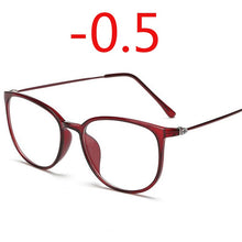 Load image into Gallery viewer, Ultralight TR90 Finished Myopia Glasses Women Men Sexy Oval Student Short-sighted Glasses Diopter -0.5 -1.0 -1.5 -2.0 To -6.0