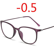 Load image into Gallery viewer, Ultralight TR90 Finished Myopia Glasses Women Men Sexy Oval Student Short-sighted Glasses Diopter -0.5 -1.0 -1.5 -2.0 To -6.0