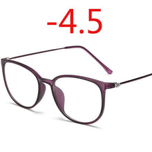 Load image into Gallery viewer, Ultralight TR90 Finished Myopia Glasses Women Men Sexy Oval Student Short-sighted Glasses Diopter -0.5 -1.0 -1.5 -2.0 To -6.0