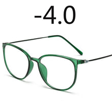 Load image into Gallery viewer, Ultralight TR90 Finished Myopia Glasses Women Men Sexy Oval Student Short-sighted Glasses Diopter -0.5 -1.0 -1.5 -2.0 To -6.0