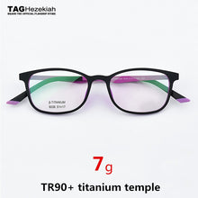 Load image into Gallery viewer, Ultralight TR90 glasses frame brand retro square Student memory titanium eyeglasses frames men Women transparent computer myopia