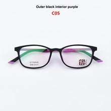 Load image into Gallery viewer, Ultralight TR90 glasses frame brand retro square Student memory titanium eyeglasses frames men Women transparent computer myopia