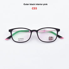 Load image into Gallery viewer, Ultralight TR90 glasses frame brand retro square Student memory titanium eyeglasses frames men Women transparent computer myopia