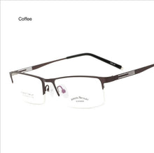Carica l&#39;immagine nel visualizzatore di Gallery, Ultralight Titanium Alloy Business Men&#39;s Optical Glasses Frames , Half Frame Openwork Metal Prescription Myopia Glass Frame F614