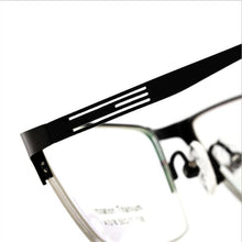 Carica l&#39;immagine nel visualizzatore di Gallery, Ultralight Titanium Alloy Business Men&#39;s Optical Glasses Frames , Half Frame Openwork Metal Prescription Myopia Glass Frame F614