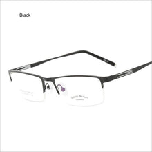 Carica l&#39;immagine nel visualizzatore di Gallery, Ultralight Titanium Alloy Business Men&#39;s Optical Glasses Frames , Half Frame Openwork Metal Prescription Myopia Glass Frame F614
