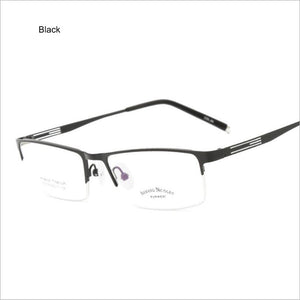 Ultralight Titanium Alloy Business Men's Optical Glasses Frames , Half Frame Openwork Metal Prescription Myopia Glass Frame F614