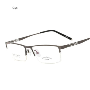 Ultralight Titanium Alloy Business Men's Optical Glasses Frames , Half Frame Openwork Metal Prescription Myopia Glass Frame F614
