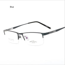 Carica l&#39;immagine nel visualizzatore di Gallery, Ultralight Titanium Alloy Business Men&#39;s Optical Glasses Frames , Half Frame Openwork Metal Prescription Myopia Glass Frame F614