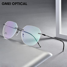 Load image into Gallery viewer, Ultralight Titanium Alloy Rimless Men Glasses Frame Square Eyeglasses Myopia Prescription Frames For Women Optical Eye Glass