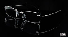 Load image into Gallery viewer, Ultralight Titanium Rimless Glasses Gold Men Small Square Frameless Eyeglasses Frame Women Optical Frame Flexible Slim Leg