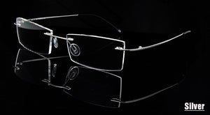 Ultralight Titanium Rimless Glasses Gold Men Small Square Frameless Eyeglasses Frame Women Optical Frame Flexible Slim Leg