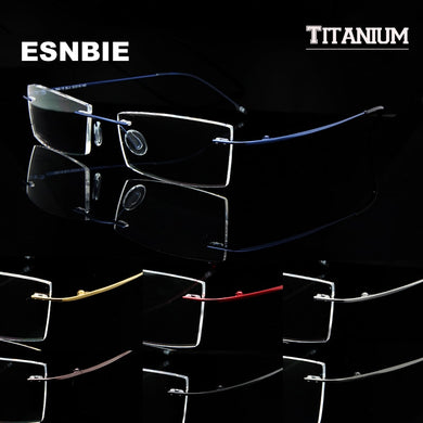Ultralight Titanium Rimless Glasses Gold Men Small Square Frameless Eyeglasses Frame Women Optical Frame Flexible Slim Leg