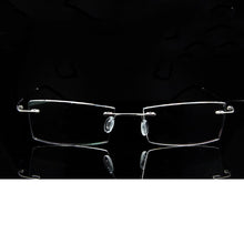 Load image into Gallery viewer, Ultralight Titanium Rimless Glasses Gold Men Small Square Frameless Eyeglasses Frame Women Optical Frame Flexible Slim Leg