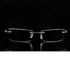 Ultralight Titanium Rimless Glasses Gold Men Small Square Frameless Eyeglasses Frame Women Optical Frame Flexible Slim Leg