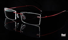 Load image into Gallery viewer, Ultralight Titanium Rimless Glasses Gold Men Small Square Frameless Eyeglasses Frame Women Optical Frame Flexible Slim Leg