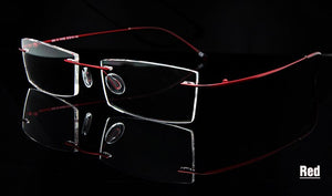 Ultralight Titanium Rimless Glasses Gold Men Small Square Frameless Eyeglasses Frame Women Optical Frame Flexible Slim Leg