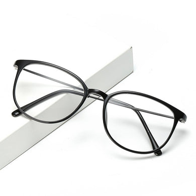 Ultralight plastic steel flat mirror retro box glasses frame 872