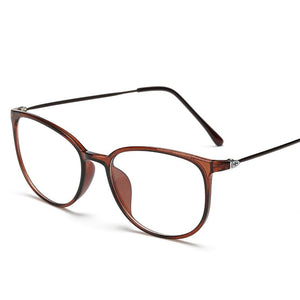 Ultralight plastic steel flat mirror retro box glasses frame 872