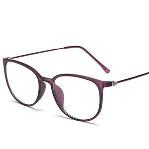 Ultralight plastic steel flat mirror retro box glasses frame 872