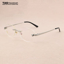 Load image into Gallery viewer, Ultralight titanium glasses frame women Rimless glasses frame men eyeglasses frames men Frameless spectacle frames Women CT0038S