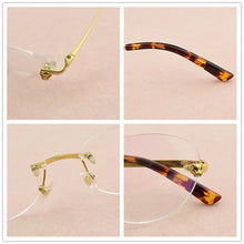 Load image into Gallery viewer, Ultralight titanium glasses frame women Rimless glasses frame men eyeglasses frames men Frameless spectacle frames Women CT0038S