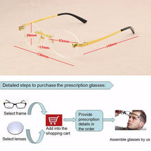 Load image into Gallery viewer, Ultralight titanium glasses frame women Rimless glasses frame men eyeglasses frames men Frameless spectacle frames Women CT0038S