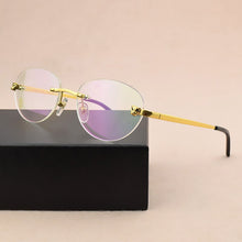 Load image into Gallery viewer, Ultralight titanium glasses frame women Rimless glasses frame men eyeglasses frames men Frameless spectacle frames Women CT0038S
