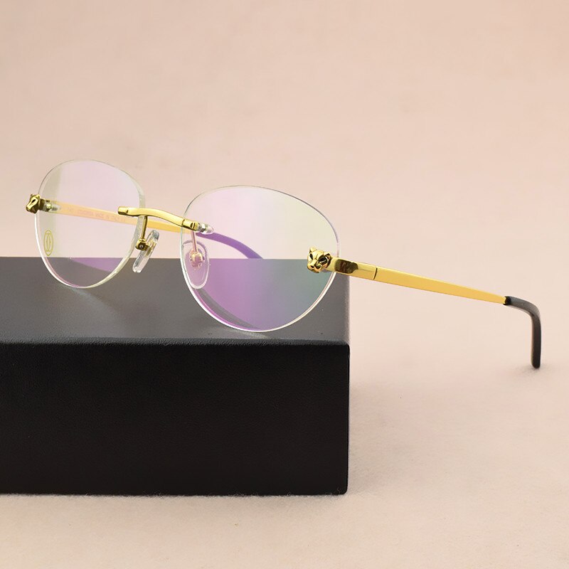 Ultralight titanium glasses frame women Rimless glasses frame men eyeglasses frames men Frameless spectacle frames Women CT0038S