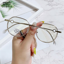 Load image into Gallery viewer, Umanco Round Anti Blue Light Glasses for Women Men Metal Optical Eyeglasses Frame Myopia Spectacles 0 Diopter Eyewear