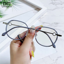 Load image into Gallery viewer, Umanco Round Anti Blue Light Glasses for Women Men Metal Optical Eyeglasses Frame Myopia Spectacles 0 Diopter Eyewear