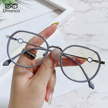 Load image into Gallery viewer, Umanco Round Anti Blue Light Glasses for Women Men Metal Optical Eyeglasses Frame Myopia Spectacles 0 Diopter Eyewear