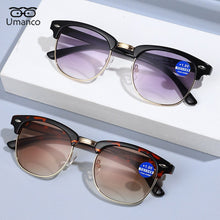 Load image into Gallery viewer, Umanco Intelligent Multifocal Progressive Finished Reading Glasses Men Women Square Anti Blue Light Far Near Presbyopia Eyewear