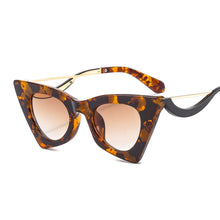 Load image into Gallery viewer, Unique Cat&#39;s Eye Eyeglasses For Women 2023 Leopard Print Sunglasses Female Alloy Shades Clear Lens Sunglasses