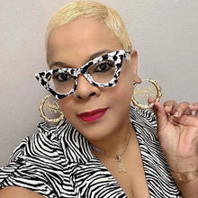 Load image into Gallery viewer, Unique Cat&#39;s Eye Eyeglasses For Women 2023 Leopard Print Sunglasses Female Alloy Shades Clear Lens Sunglasses