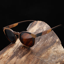Load image into Gallery viewer, Unique Design Wood Sunglasses For Men and Women Multiple Wood Hand Stitching Anti-blue Lens UV400 Handmade with Case
