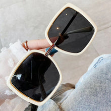 Load image into Gallery viewer, Unique Green Red Stripe Square Sunglasses For Women  Brand Single Bridge Sun Glasses Female Oversized Green Pink Shades